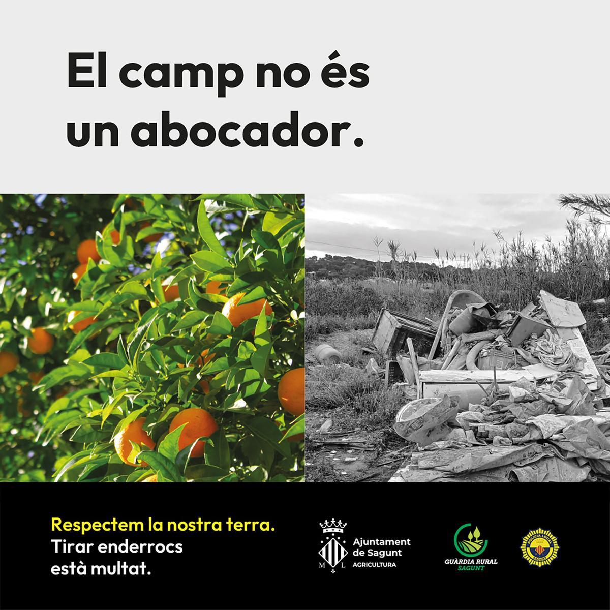 Campaña contra vertidos de escombros.
