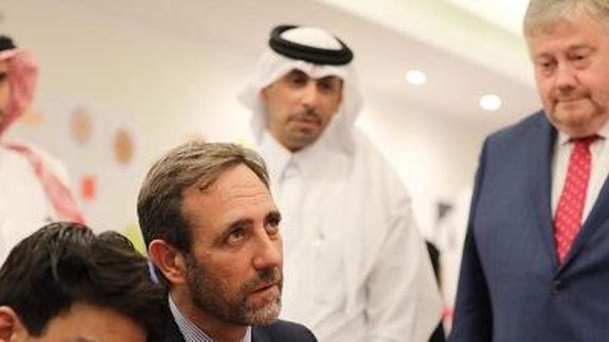 José Ramón Bauzá, junto a Marc Tarabella en Doha.