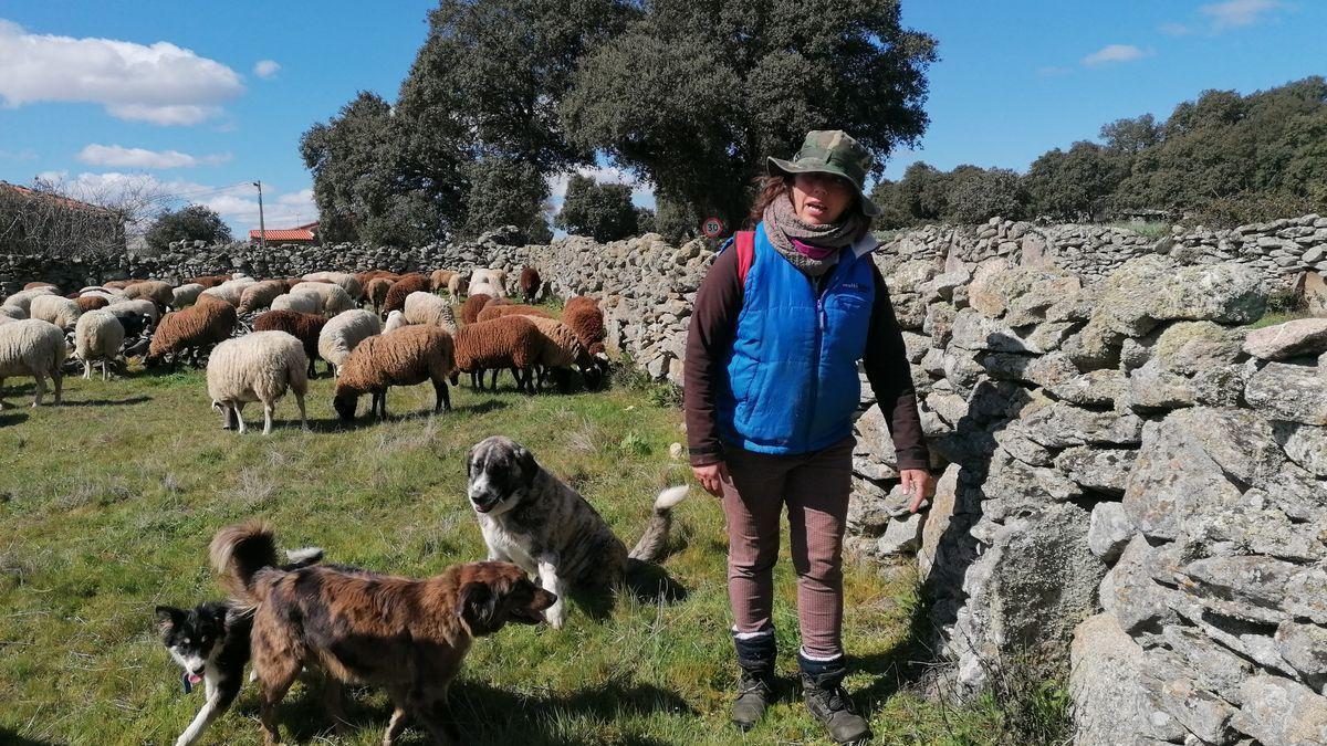 Almudena Rodríguez enseña las paredes sayaguesas.