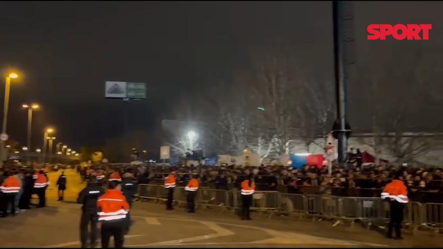 Mucha seguridad y expectación en la previa al derbi catalán