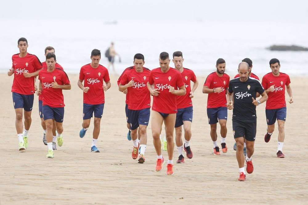 El Sporting entrena en San Lorenzo