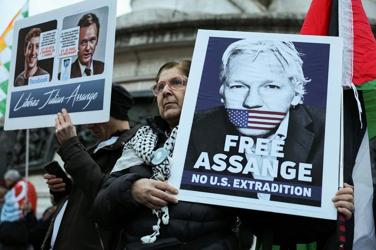 Multiples concentraciones por la libertad de Julian Assange