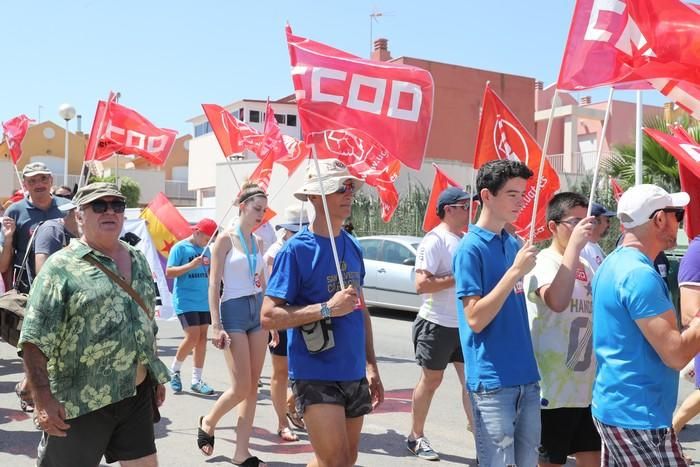 Protesta del sector de la hostelería en La Manga