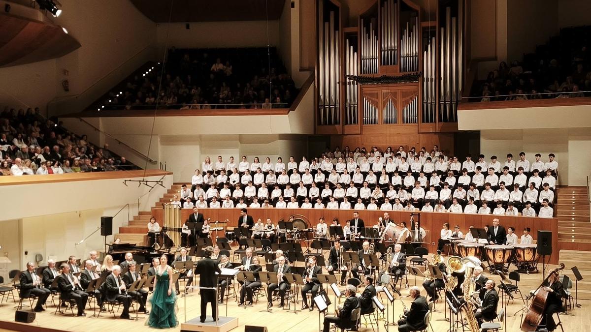 Concierto de la Banda Simfònica Municipal de València en el Palau de la Música.
