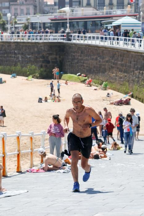 Sol y calor en Gijón