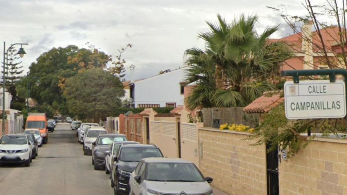 La calle Campanillas, en Churriana.