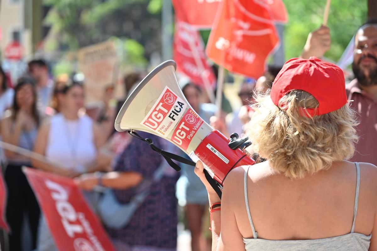 Manifestación comedores escolares en Castellón