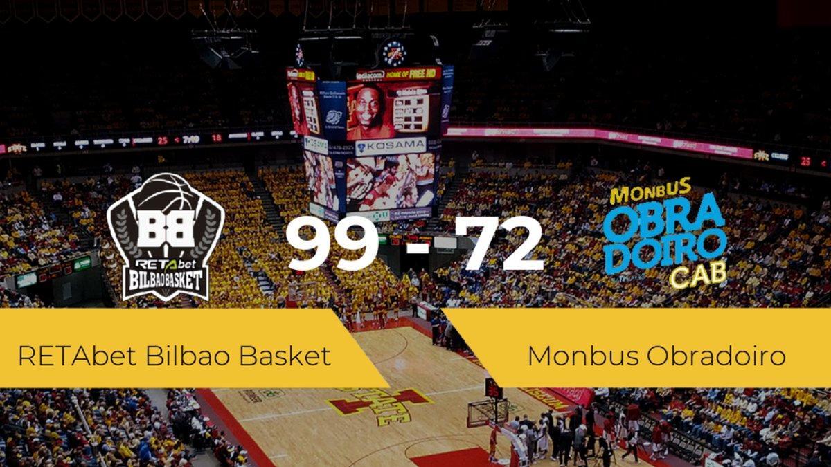 El RETAbet Bilbao Basket se hace con la victoria en el Bilbao Arena contra el Monbus Obradoiro por 99-72
