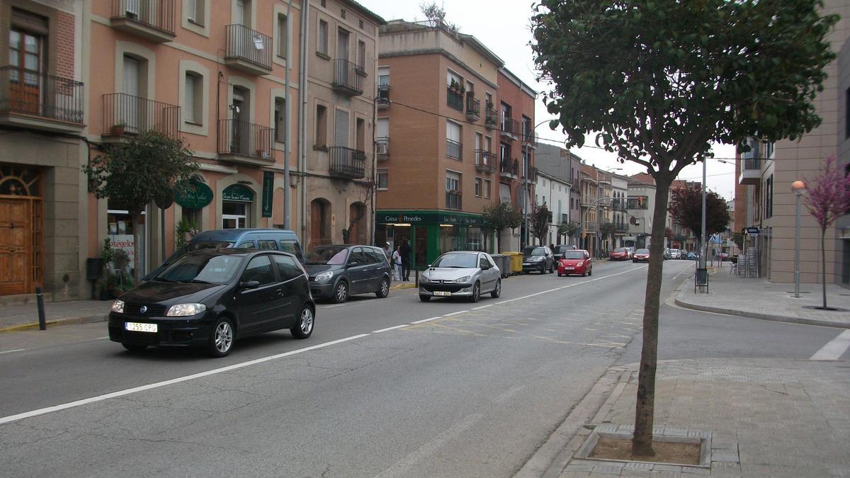 La Carretera de Vic és un dels vials de Sant Fruitós on hi ha zona blava