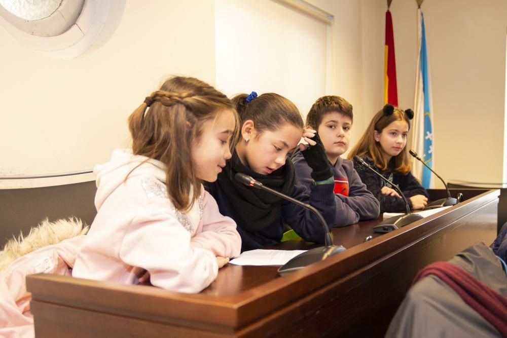 Estudiantes de Sada piden retrasar el encendido navideño para ahorrar energía.