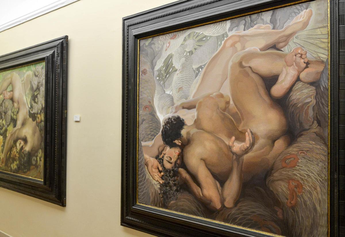 Uno de los cuadros del Poema del Mar, en el Museo Néstor