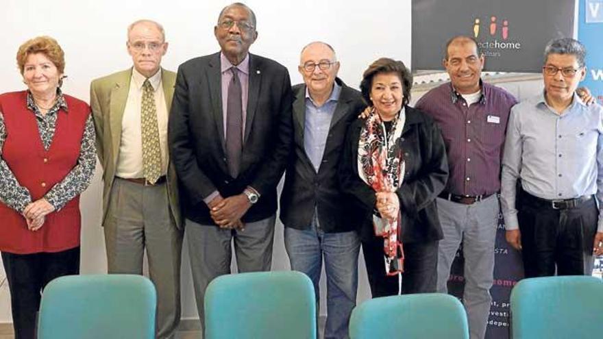 La intérprete Iyabo Carbó, Michael Harle, Ronald Williams, Tomeu Català, Sushuma D. Taylor, Paolo Merello y Lino F. Salas.