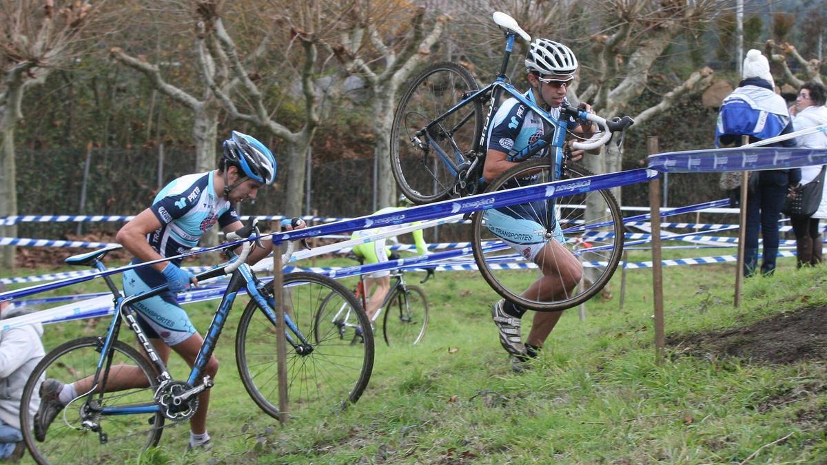 Una prueba de ciclocross en O Porriño.