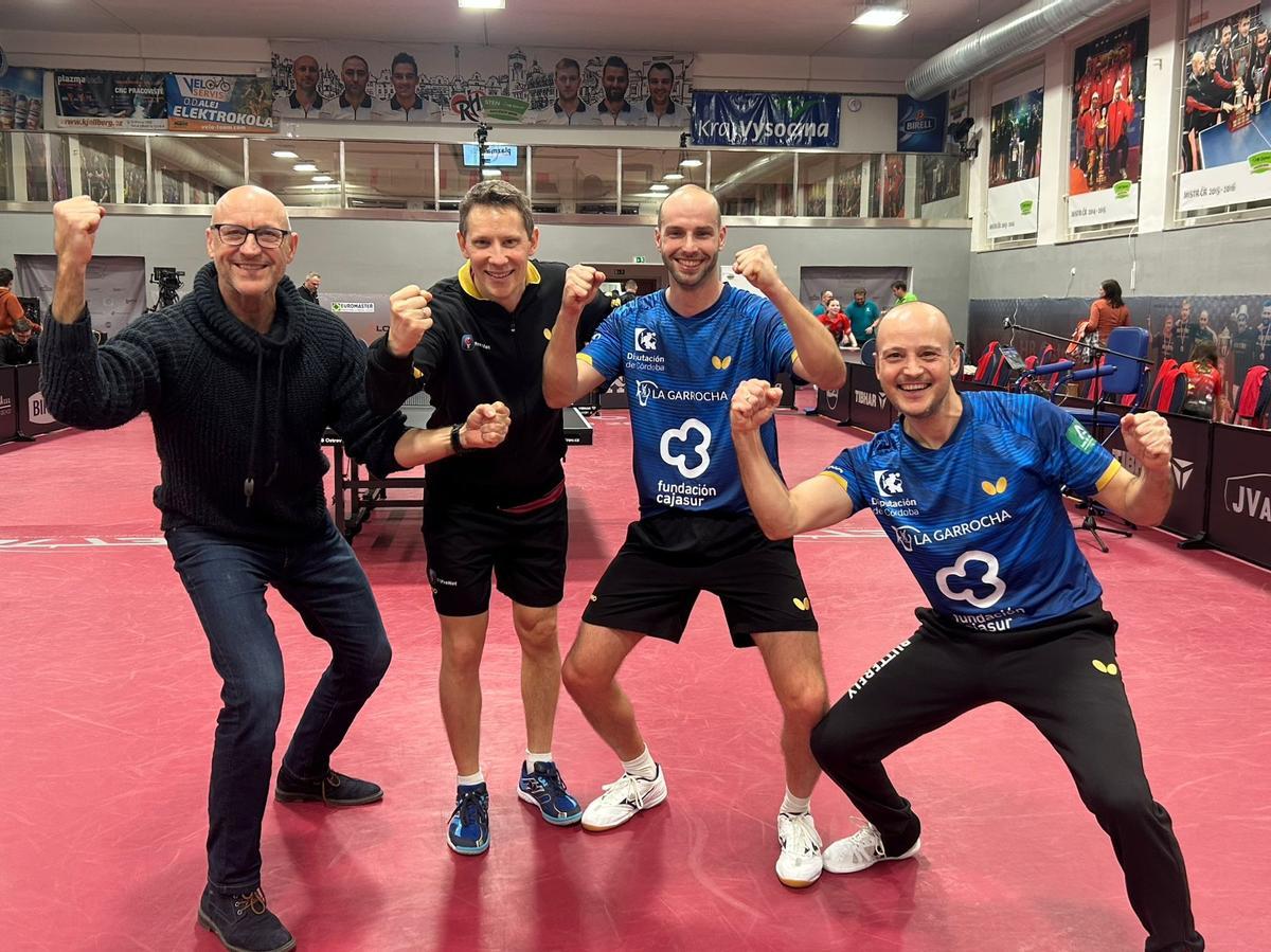 El Real Club Priego Fundación Kutxabank celebra su pase a las semifinales de la Copa de Europa de tenis de mesa.