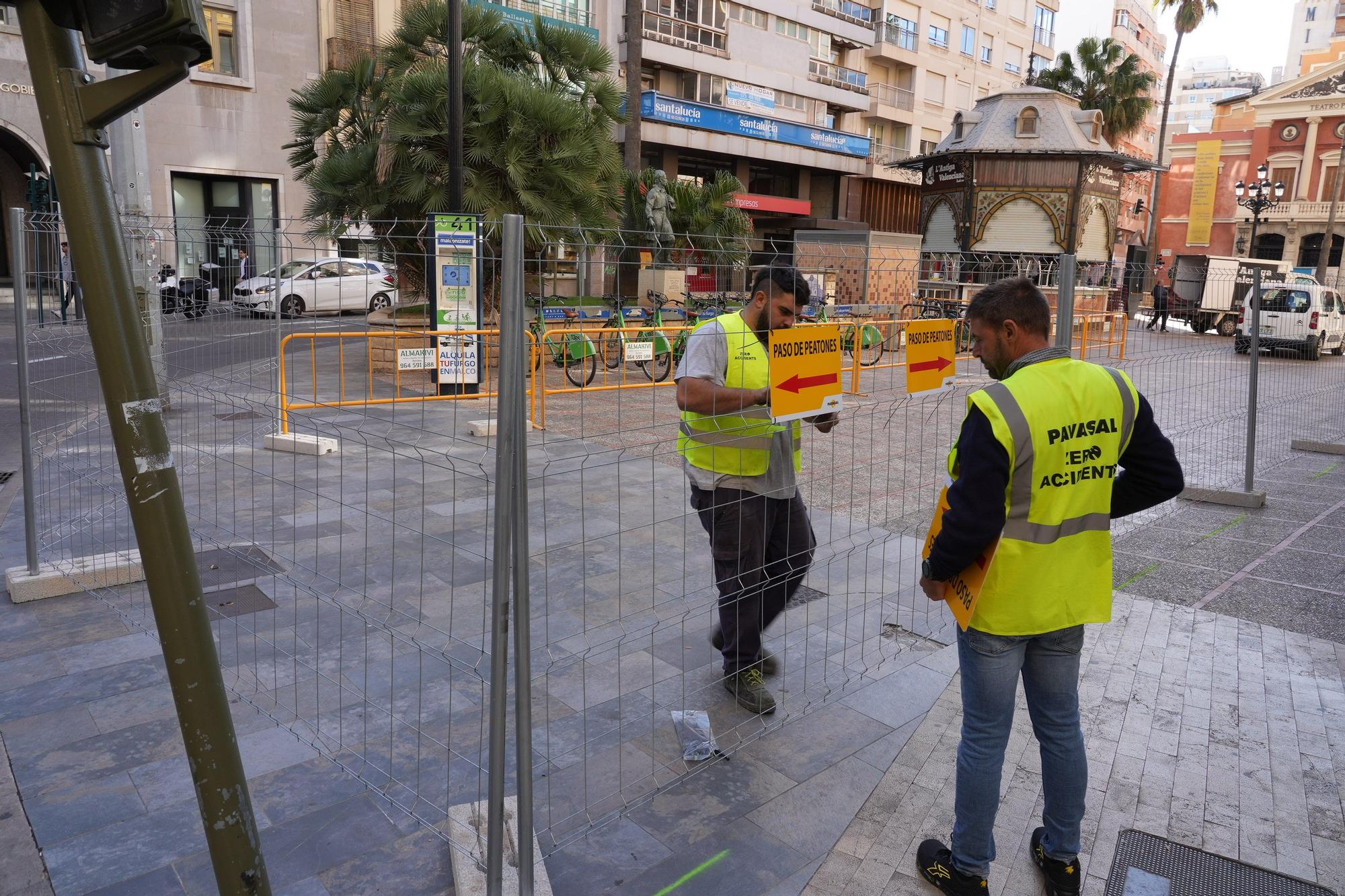 Arranca la transformación de la plaza de la Paz de Castelló en un espacio diáfano más peatonal y accesible