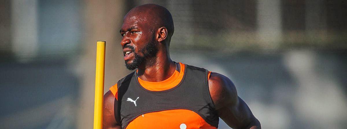Mangala, entrenando en Paterna en una fotografía de archivo.