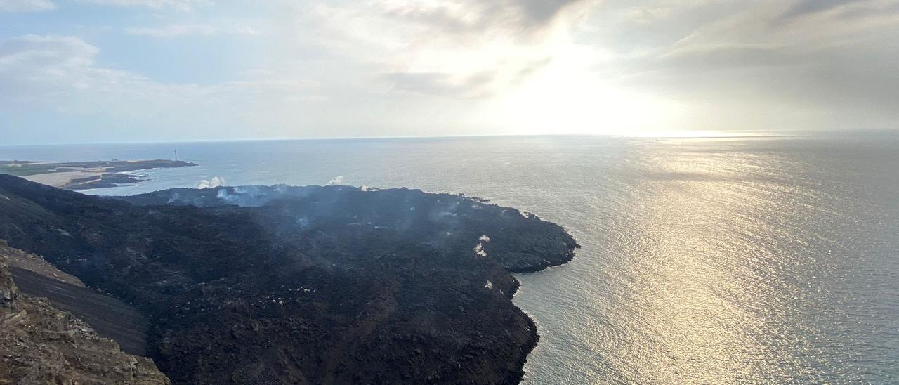 La fajana del volcán de La Palma, de cerca