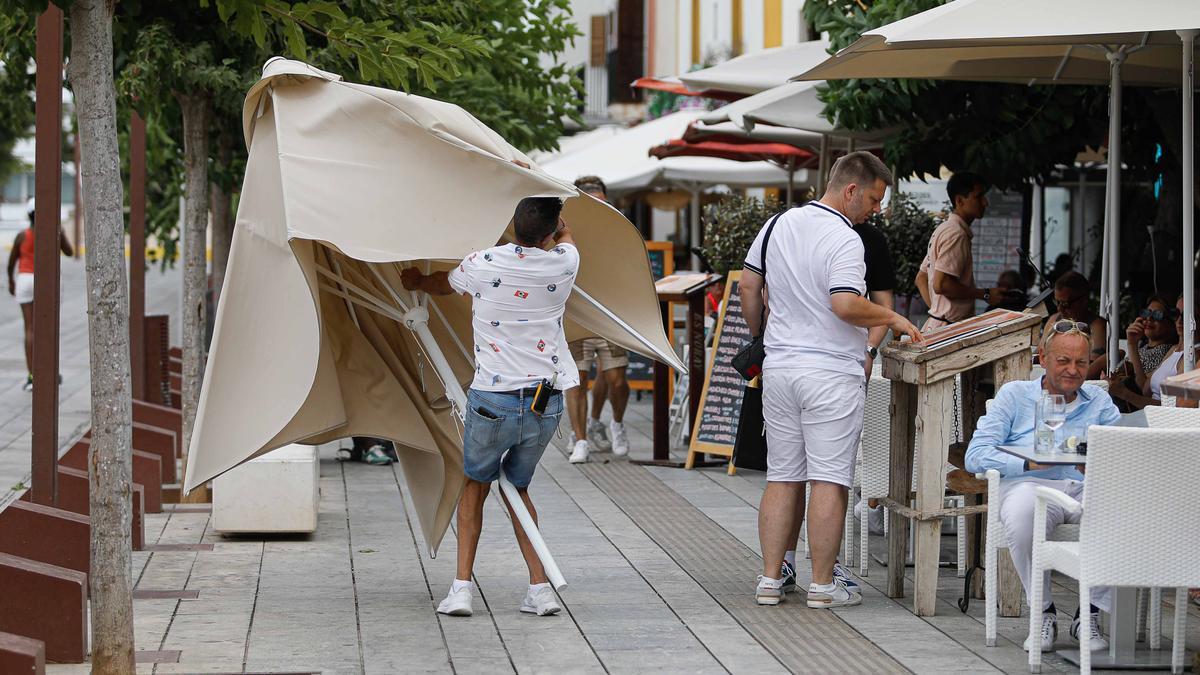 Viento y mucho calor en Ibiza