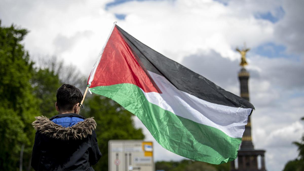 Manifestación propalestina en Berlín.