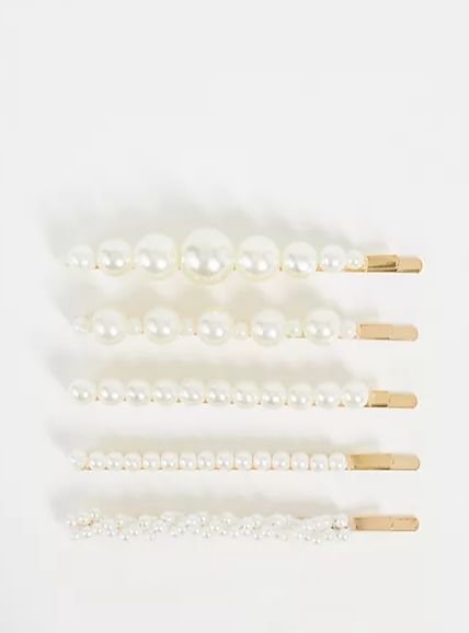 Pack de 5 pasadores para el cabello con diseño de perlas de ASOS DESIGN