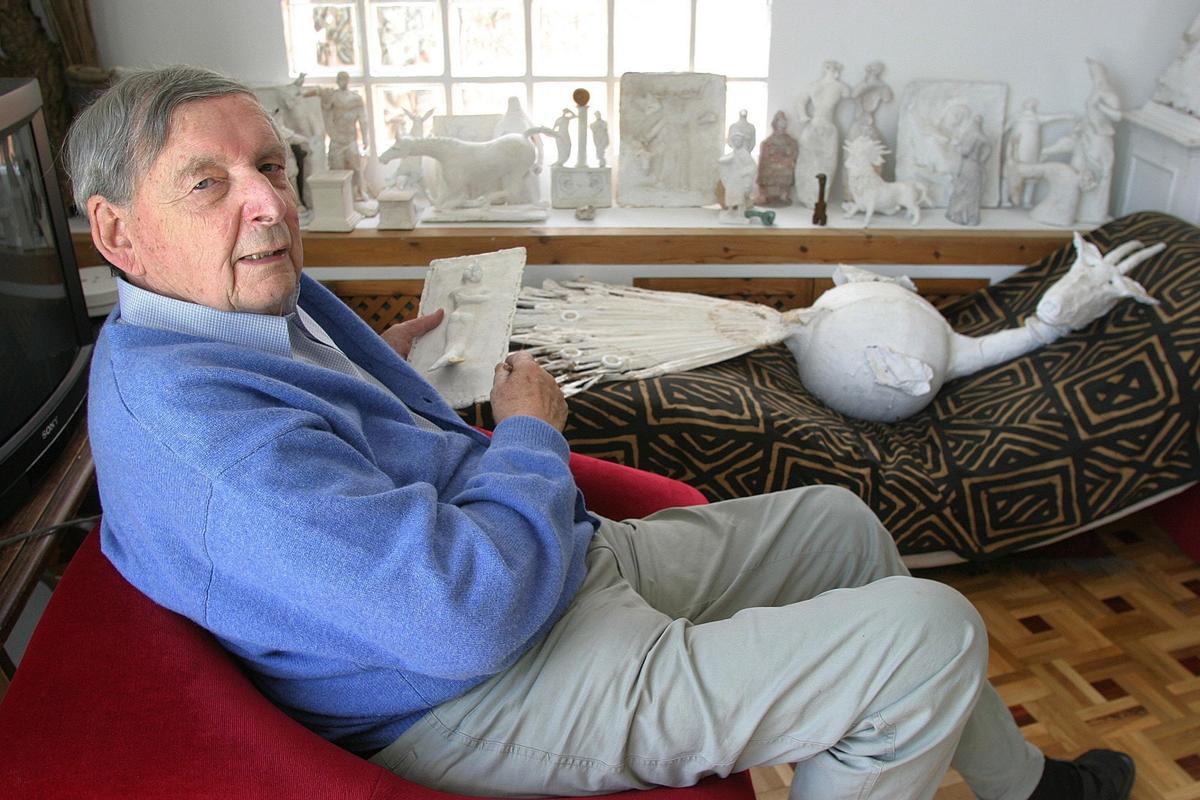 El escultor alemán, en su casa de Málaga en 2006.