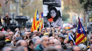 Suport a Forcadell en la seva declaració davant el TSJC