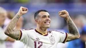 Pedro Porro celebra la victoria en la final del Mundial 2026, el pasado 14 de julio.
