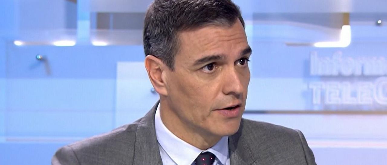 Pedro Sánchez, durante su entrevista en Telecinco