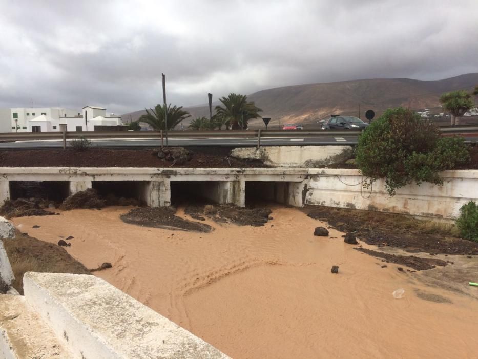 El temporal en distintos puntos de Lanzarote.