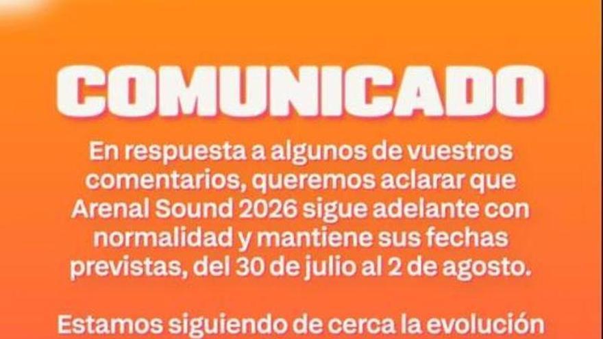 El Arenal Sound mantiene su plan con un ojo puesto en la evolución del fuego: 60.000 personas llegarán hoy a Burriana