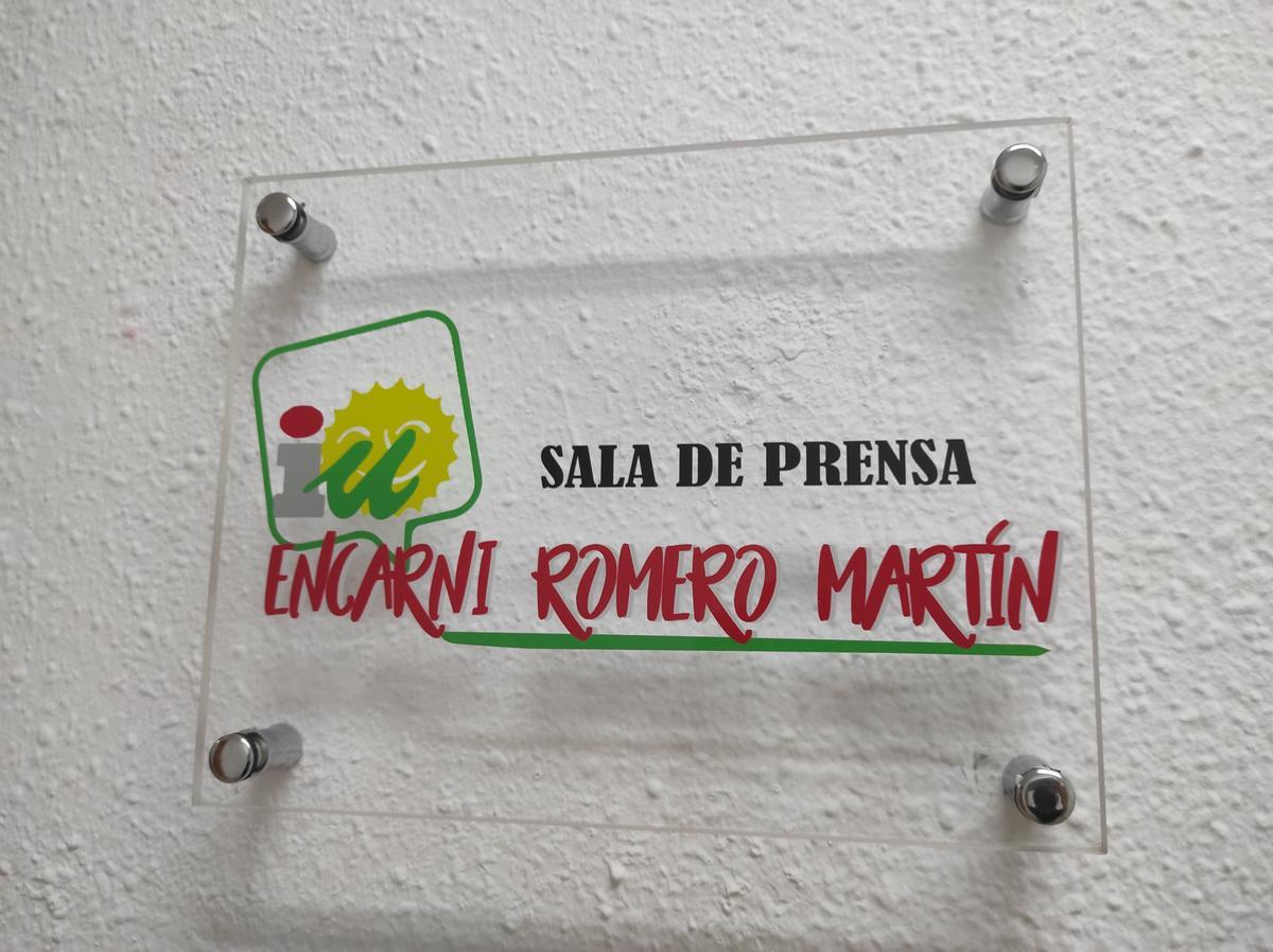 La sala de prensa de IU Málaga se llamará Encarni Romero Martín