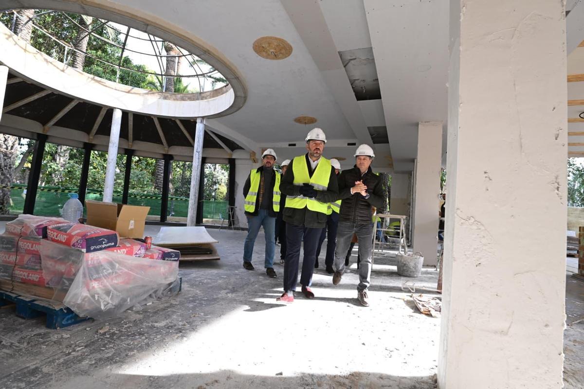 Vista de la cúpula del restaurante del Parque Municipal este miércoles durante la visita del equipo de gobierno