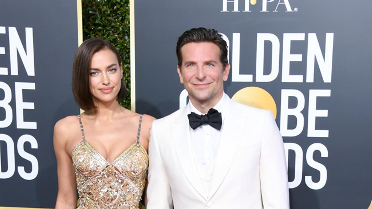 Globos de oro 2019: Irina Shayk y Bradley Cooper con looks de Versace y Gucci