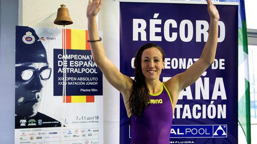 Jessica Valls, que batió el récord de España de 50 metros braza.