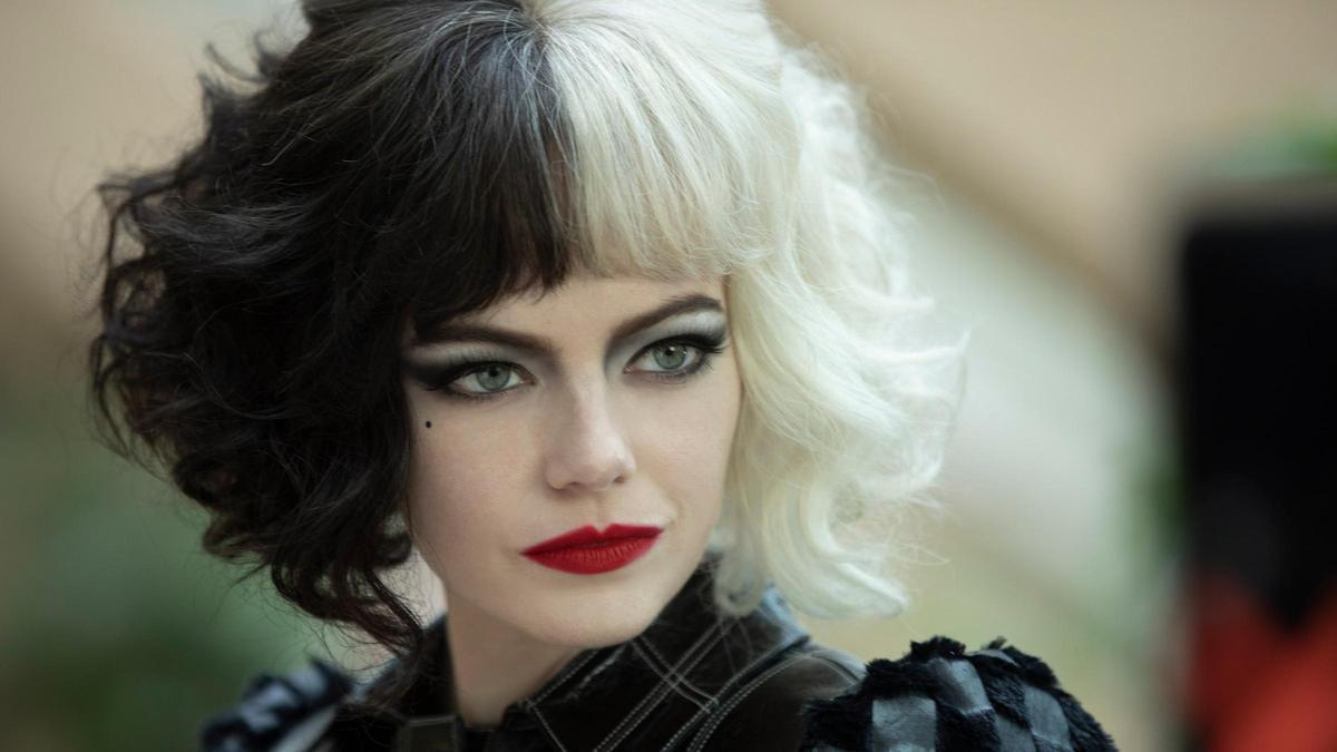 La oscarizada actriz caracterizada como Cruella.