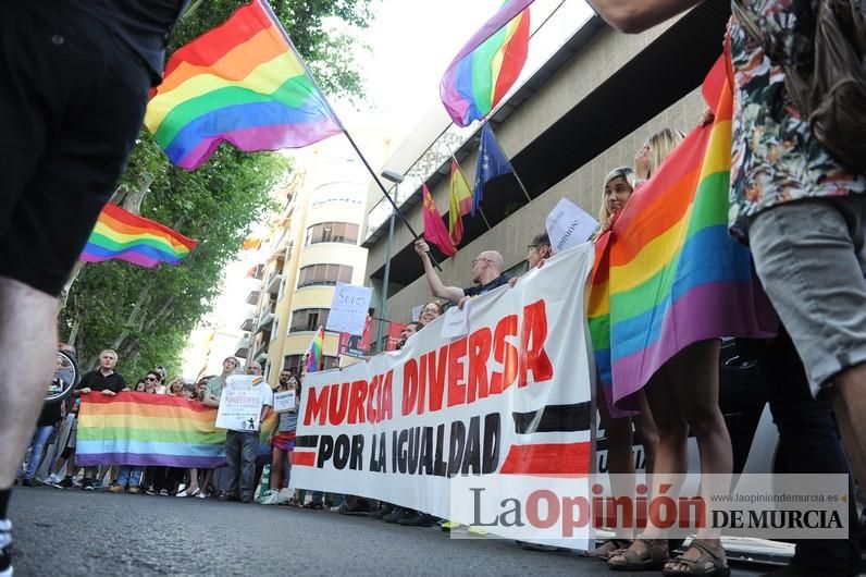 Concentración LGTBI en protesta por la manifestación neonazi del sábado