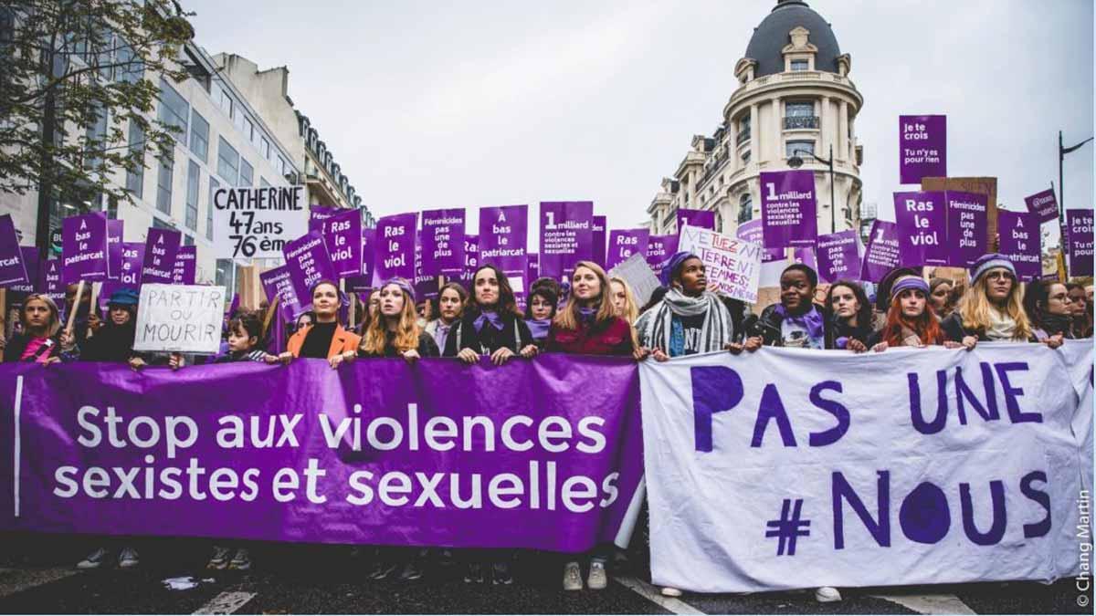 Manifestación contra la violencia sexista en Francia. Manifestación contra la violencia sexista en Francia.