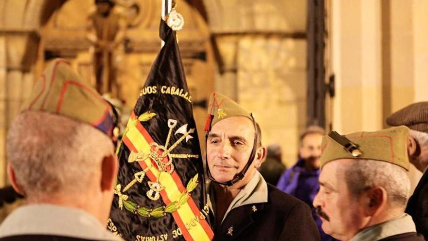 Caballeros Legionarios que escoltaron al Cristo Flagelado.