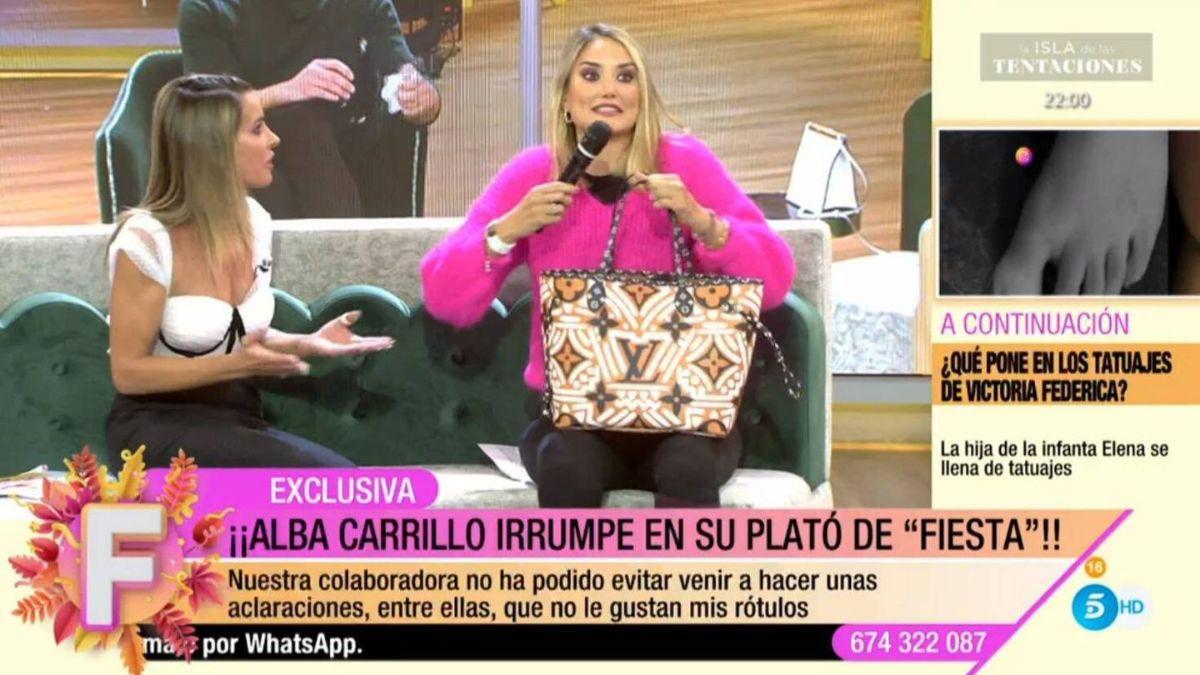 Alba Carrillo irrumpe en el plató de &#039;Fiesta&#039;