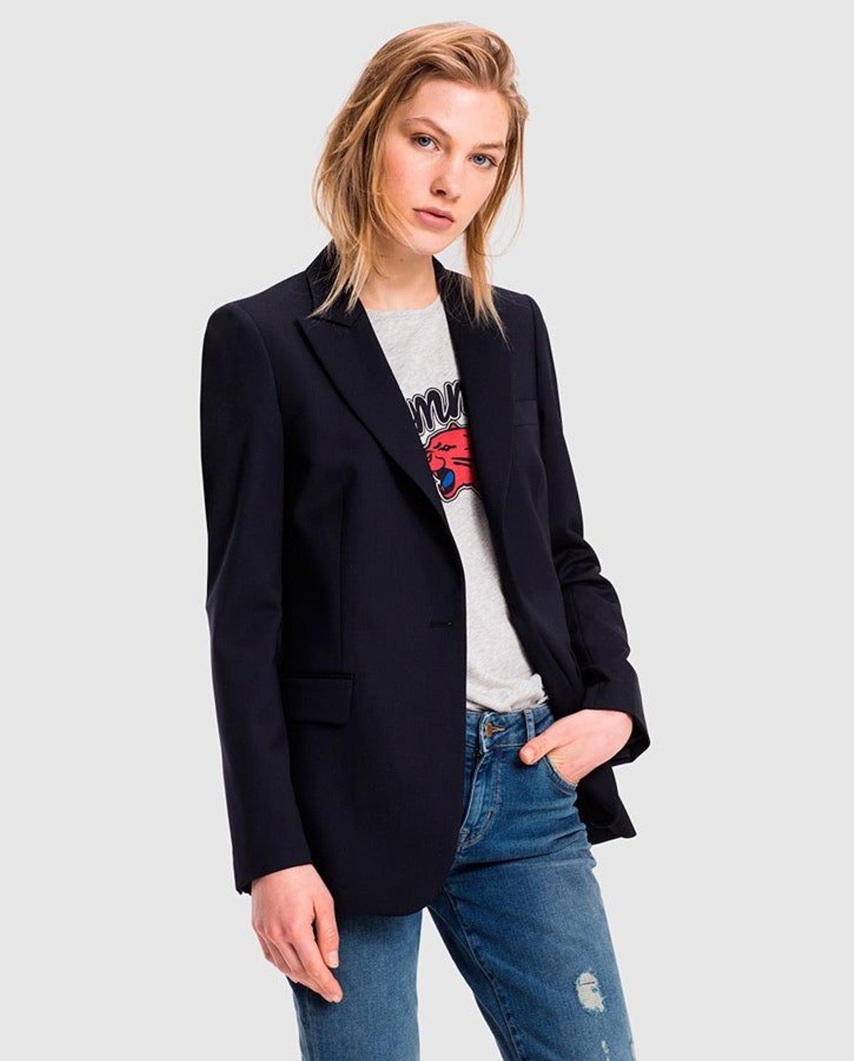 Blazer básica en azul marino de Tommy Hilfiger en El Corte Inglés