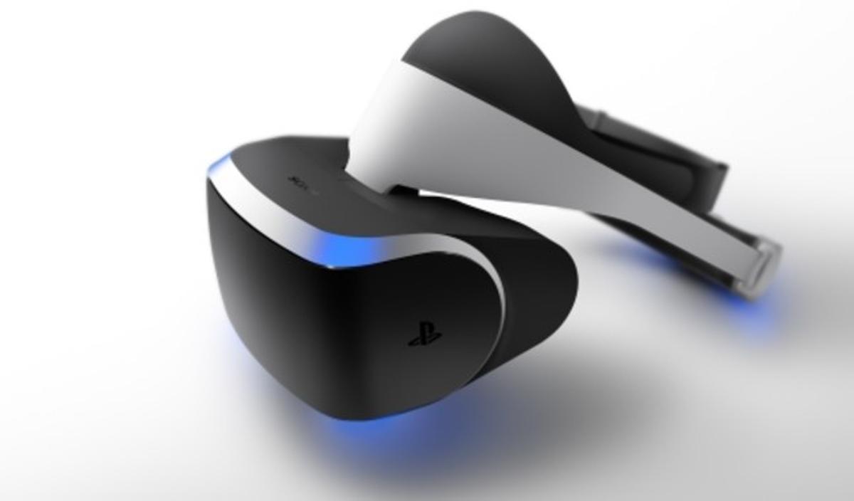 El casc de realitat virtual {Morpheus} de Sony.