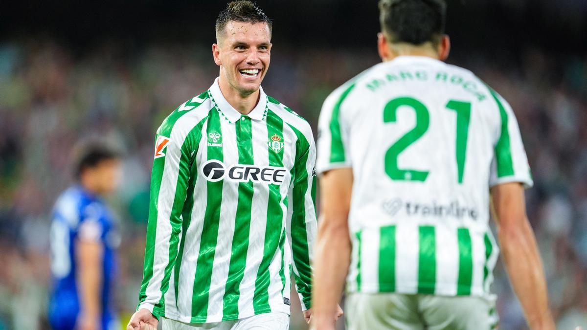 Giovani Lo Celso celebrando un gol ante el Getafe CF