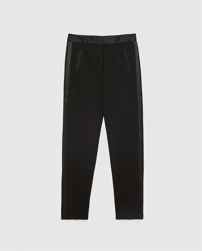 Pantalón de esmoquin negro de Zara
