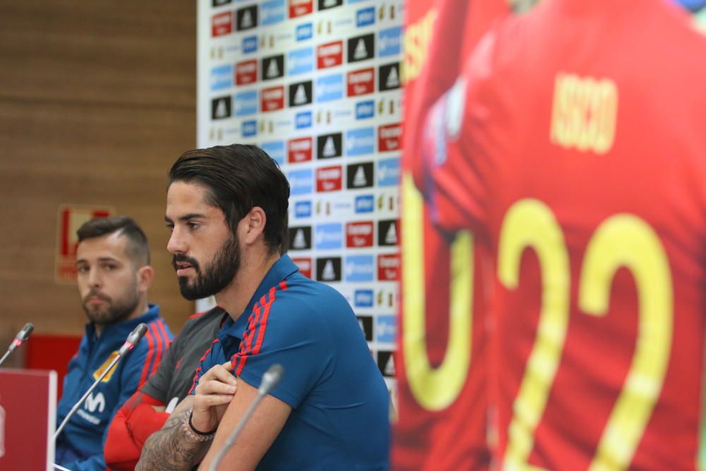 Rueda de prensa de Isco, Jordi Alba y Lopetegui