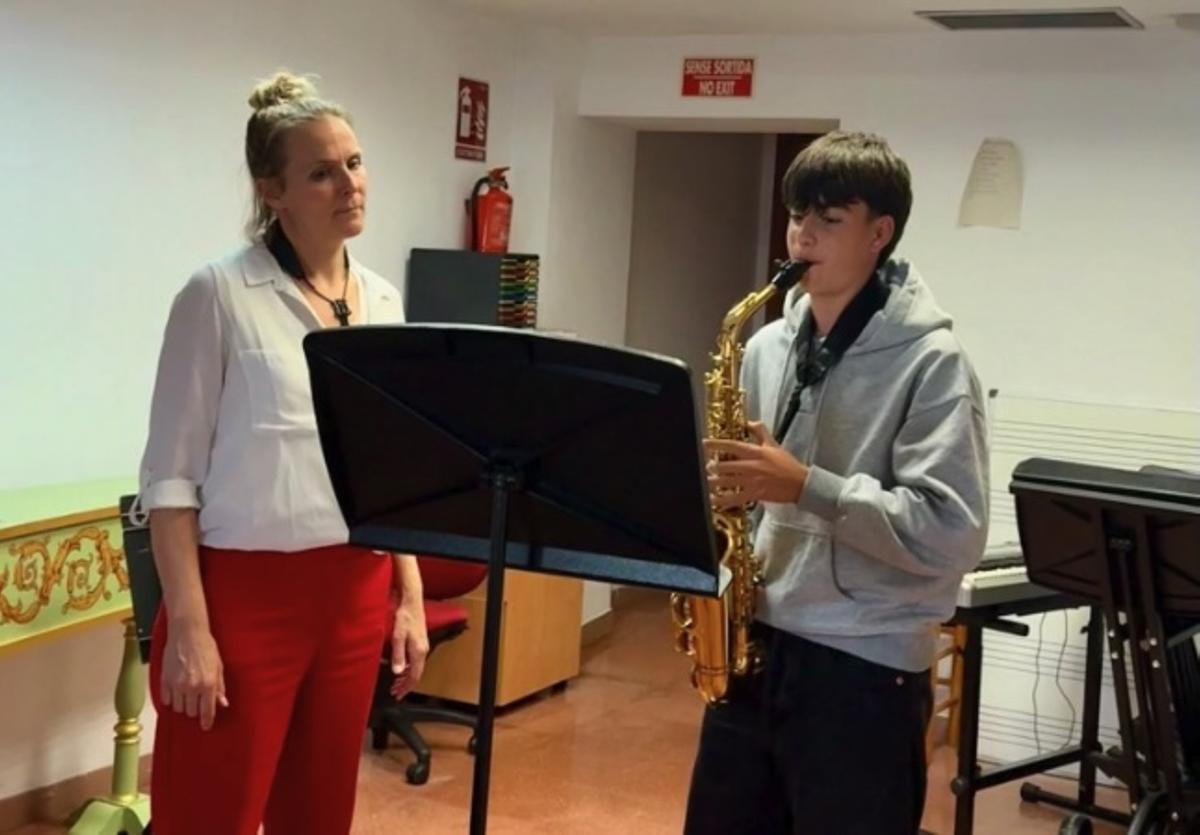Una clase en el conservatorio.