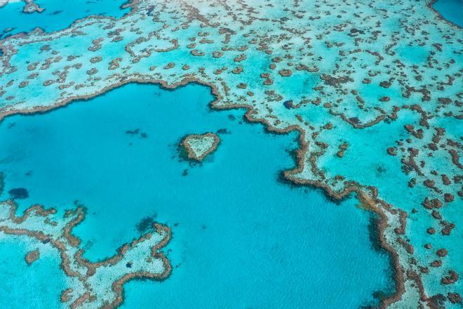 Formación con forma de corazón, Whitsundays, Australia