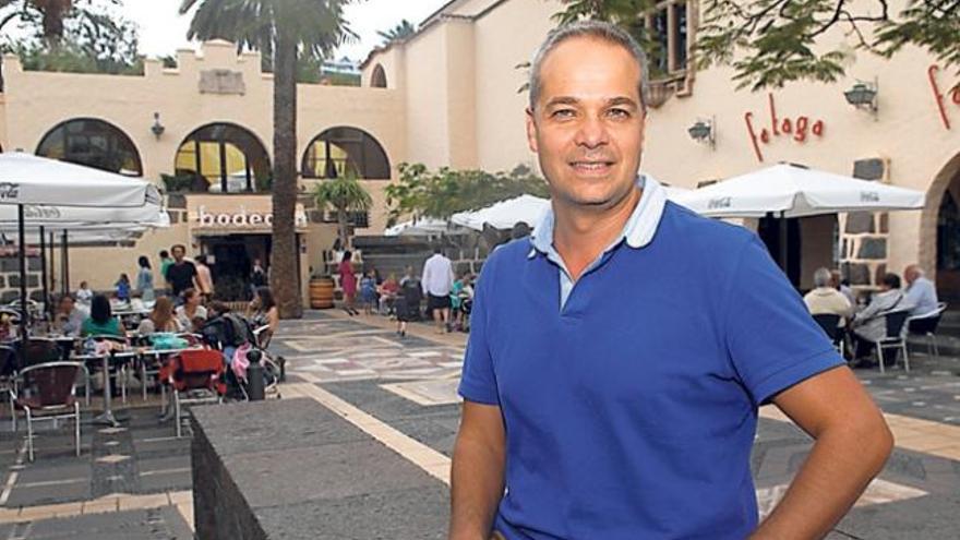 El director adjunto del Tides, Sergio Moreno, en un momento de la entrevista en el Pueblo Canario.