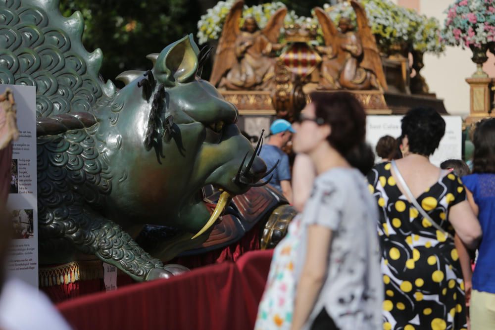 Las Rocas, expuestas en la plaza de la Virgen