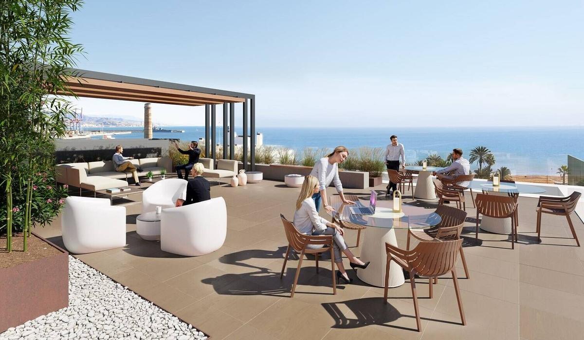 El edificio de oficinas Ágora de Grupo Insur, en la calle Pacífico de Málaga, empieza a revelar sus inquilinos