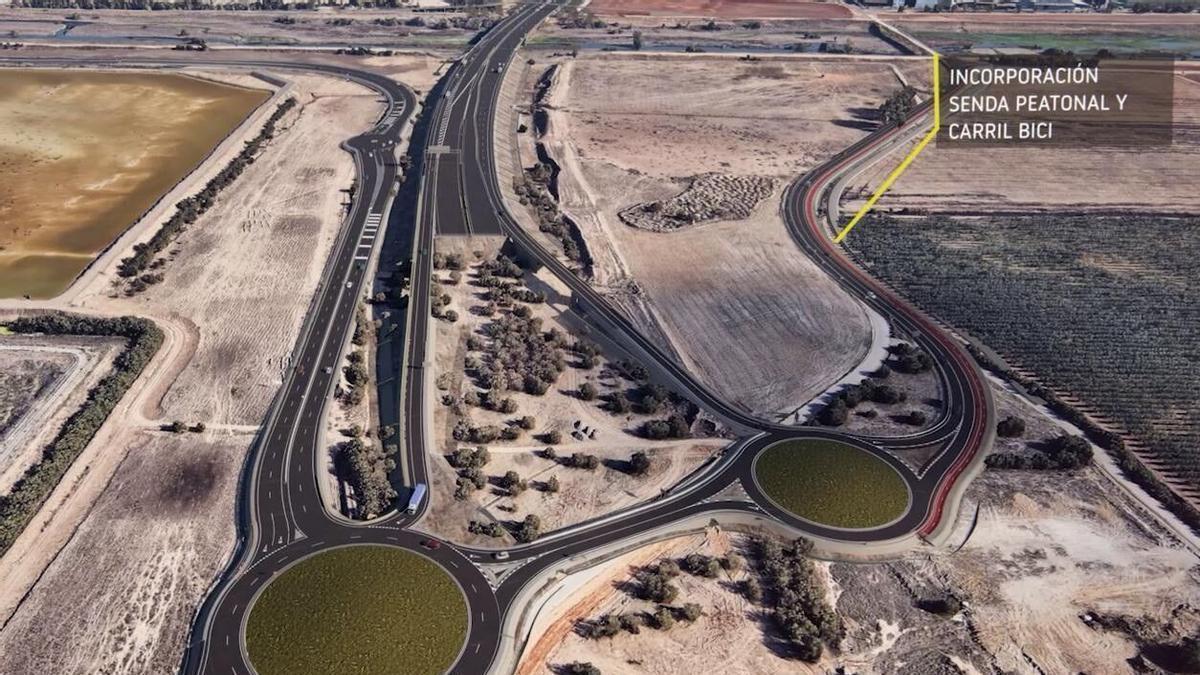Proyecto del tramo de la SE-40 entre Dos Hermanas y El Copero en Sevilla.